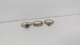 10K Yellow Gold Size 7.75 Gemstone Ring Assortment