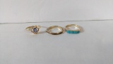 14K Size 7.25 Yellow Gold Ring Assortment