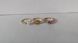 14K Size 7.75 Yellow Gold Ring Assortment