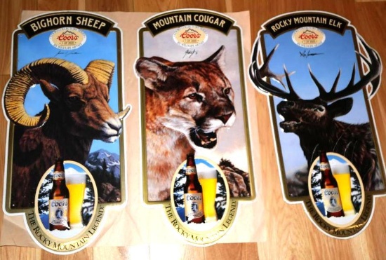 Limited Edition Coors Metal Sign Set
