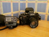 Ricoh KR-5 Camera with 50mm Lens & Flash