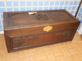 Carved Trunk with Brass Handles