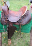 Antique A Fork Western Saddle