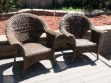 Two Wicker Patio Chairs