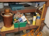 Torch, Wire & Contents of Garage Shelf