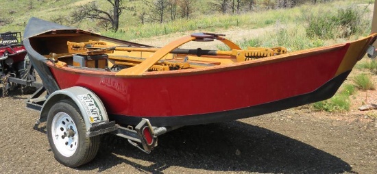 Amazing Custom Cajun Boatbuilding Kingfisher Style Drift Boat with Trailer
