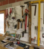 Pegboard LOADED with hand tools