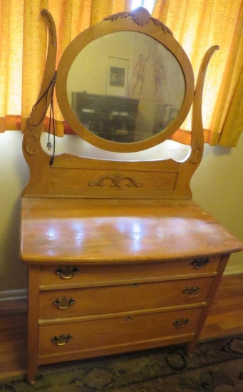 Oak 3 Drawer Dresser