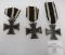 Three WWI German Iron Cross Medals