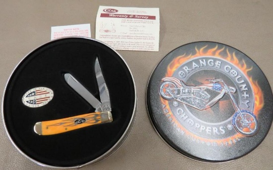 Case 6207 SS "American Choppers" knife with tin.