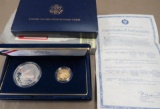 1987 US Silver Dollar and Gold Five Dollar Constitution Coin Set
