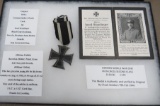 WWI German Death Card and Iron Cross Medal