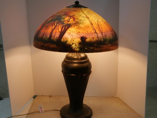 Gorgeous Handel Lamp with 18x8" Handel Shade