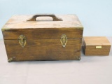 Wooden Box with Brass Accents