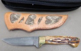 Jay Higgins Custom Damascus Hunting Knife