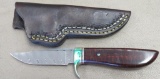 Jerry McLure Custom Damascus Sheath Knife