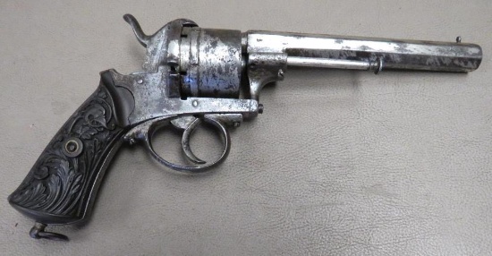 Antique Belgian Pinfire Revolver