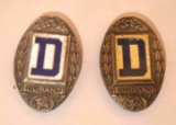 Two Durant Car Badges