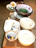 Pyrex style Serving Bowls & Muppet Plasticware