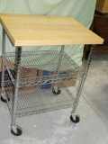 Block Top Kitchen Cart