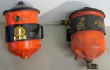 Two Early Fram Model FH6-PL Oil Filters