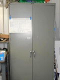 Metal Garage Cabinet with Contents