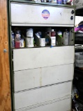 Seven Piece Metal Stacking Cabinet with Contents