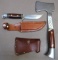 Western Sheath Knife and Hatchet