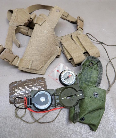 Military Shoulder Holster and Compasses