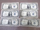 US One Dollar Silver Certificate Bills