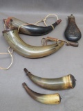 Powder Horns and Flask