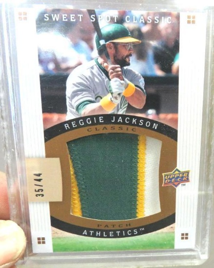 2009 Upper Deck Reggie Jackson Sweet Spot Baseball card with Jersey Swatch