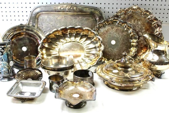 Amazing Array of Silver Plated Servingware and More!