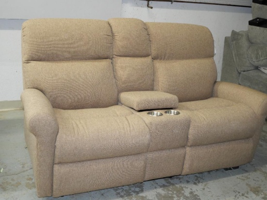 Flex Steel Upholstered Power Reclining Loveseat