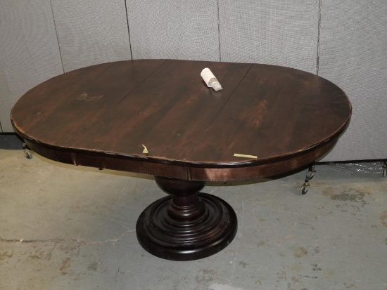 44x44x30.5" Dark Wood Table with 20" Leaf