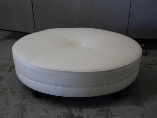 Cream Colored Cocktail Ottoman by Smith Brothers