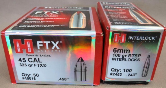 6mm and 45 Cal Bullets for Reloading