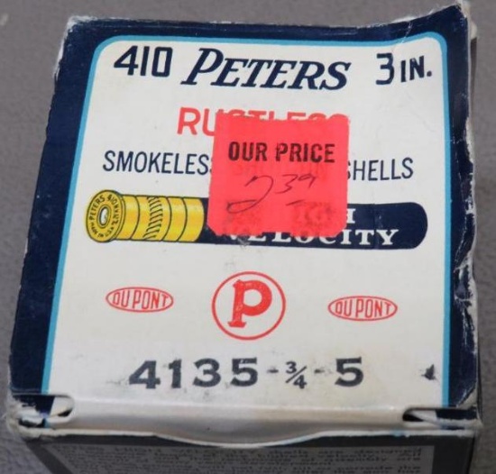 Vintage Peters 410 Gauge Shotgun Ammunition