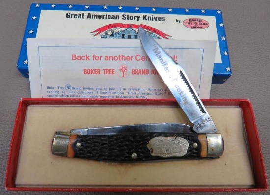 1976 Boker Great American Story New Old Stock Knife with Box