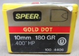 Speer Gold Dot 10mm Bullets for Reloading