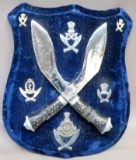 Indian Gurkha Regimental Plaque with knives