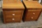 Pair of Wood Drawer Stack Bedside Tables