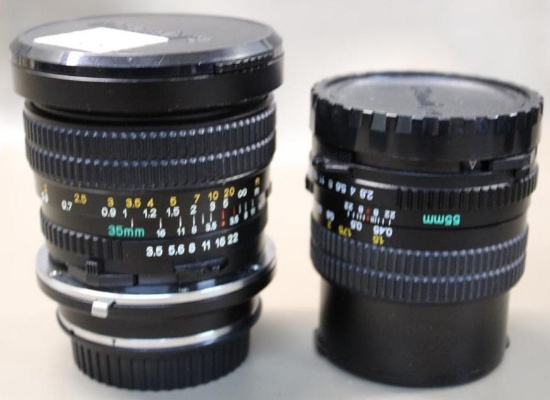 Mamiya 35mm and 55mm Lenses with EOS adapter