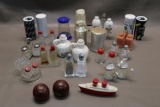 Assortment of Old Glass and Metal Salt N' Pepper Shakers