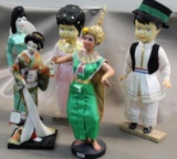 Five Tall Standing Regional Dolls