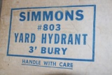 Two Simmons #803 Frost Proof Yard Hydrants