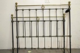 Full Size Brass and Black Metal Bed Frame