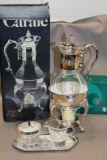Silver Plated Carafe and Cream and Sugar Set