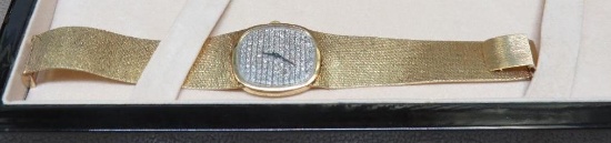 Mens Diamond and Gold Wrist Watch