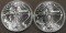 Two 2017 One oz. Silver Bullion